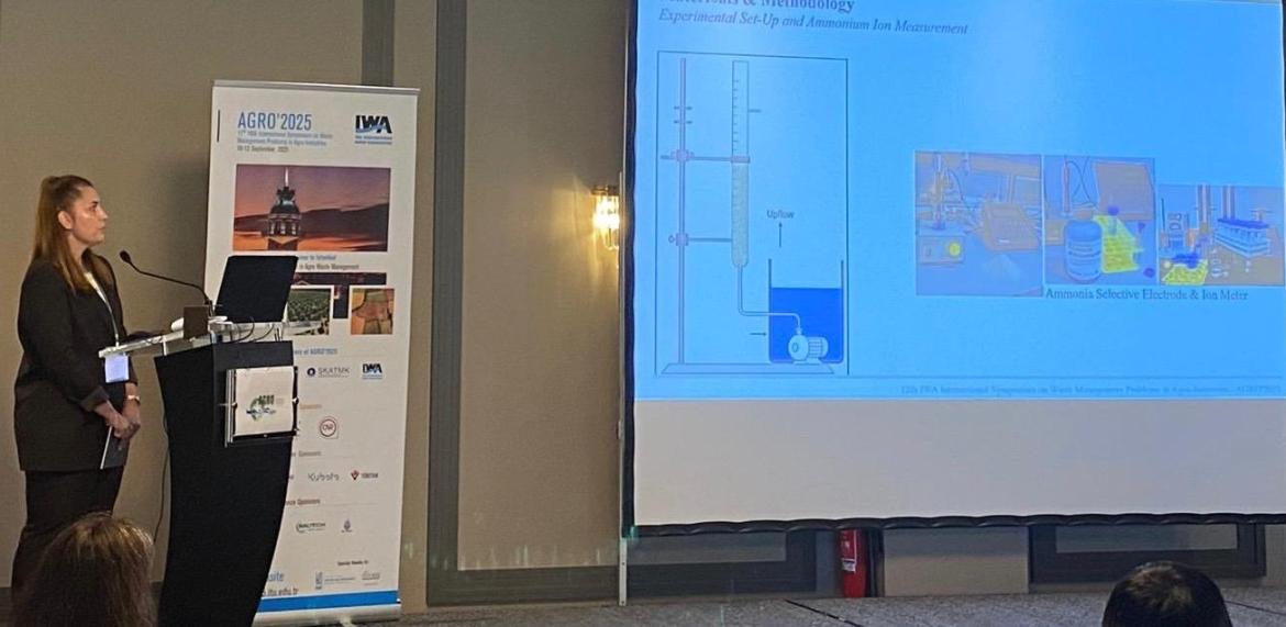 11.09.2025 tarihinde İstanbul'da düzenlenen “12 th IWA International Symposium on Waste Management Problems in Agro-Industries- AGRO'2025” konferansında, Prof. Dr. Elif Soyer'in danışmanlığı